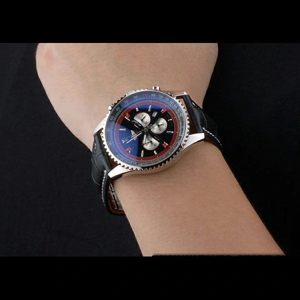 Breitling Certifie Black Leather Strap Black Dial Chronograph new59083