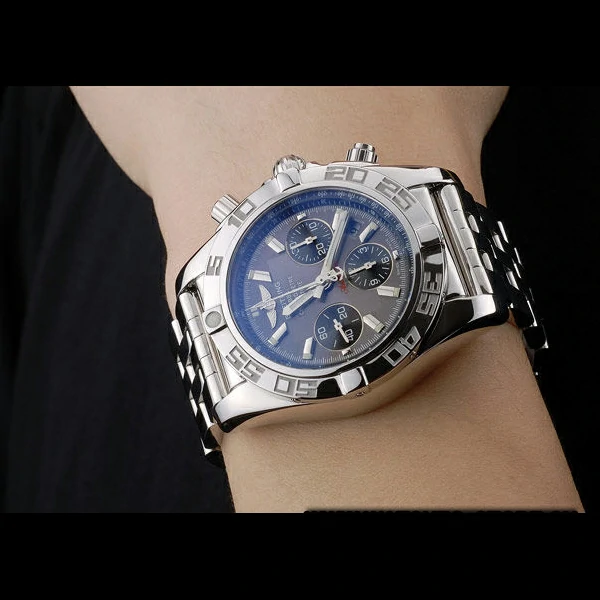 Breitling Certifie Stainless Steel Bezel Navy Dial new59233