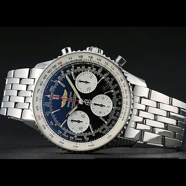 Breitling Navitimer Black Dial Stainless Steel Bracelet new60336