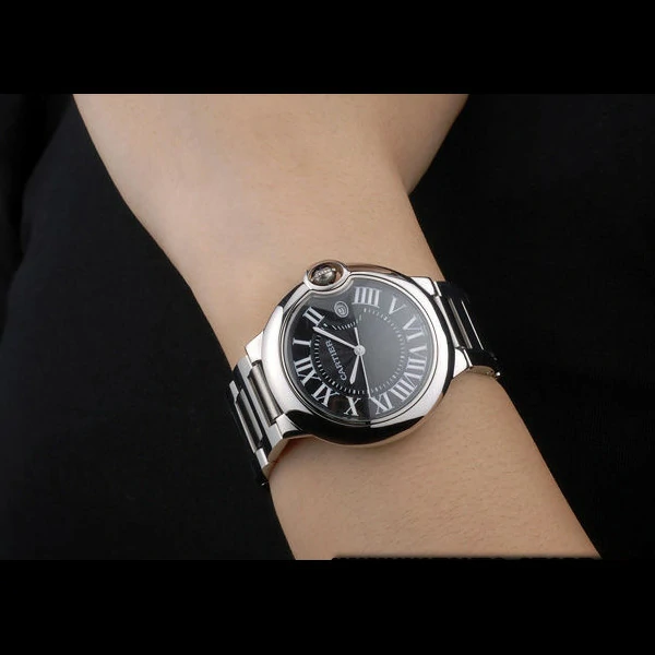 Cartier Ballon Bleu 38mm Black Dial Stainless Steel Case And Bracelet new59138