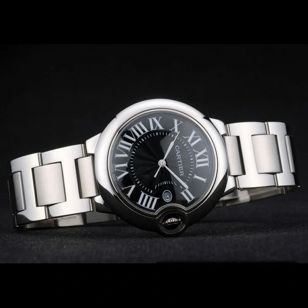 Cartier Ballon Bleu 38mm Black Dial Stainless Steel Case And Bracelet new59138