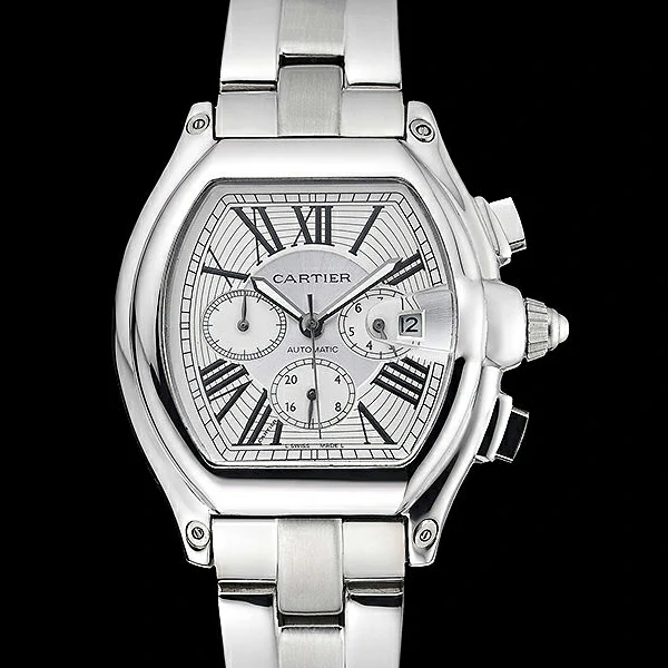 Cartier Roadster Silver Dial Stainless Steel Case And Bracelet new57538