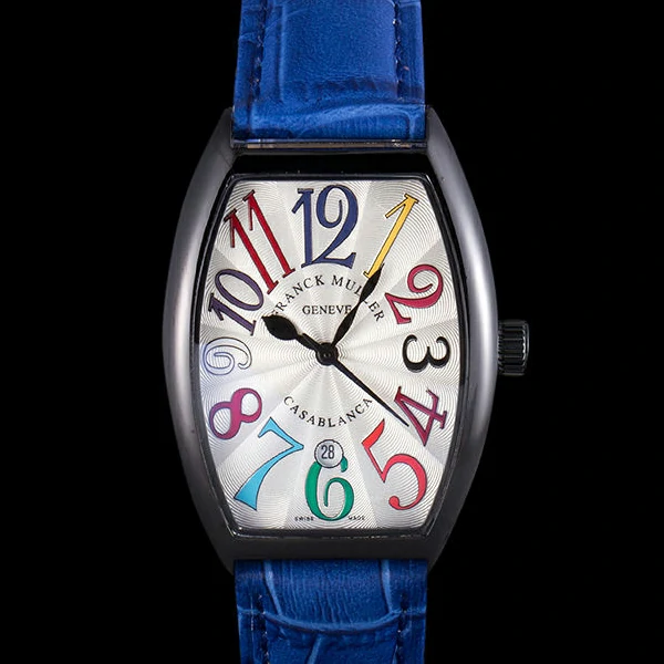 Franck Muller Casablanca Blue Croco Leather Band new59727