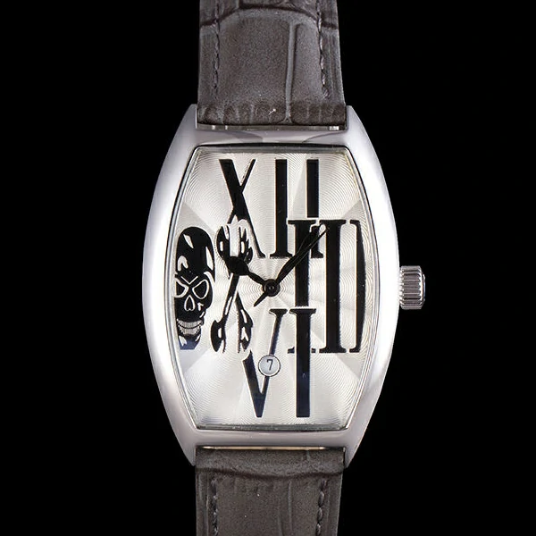 Franck Muller Casablanca Dark Grey Croco Leather Band new59737