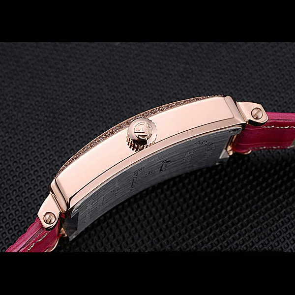 Franck Muller Long Island Classic White Dial Diamonds Case Pink Leather Band new60268