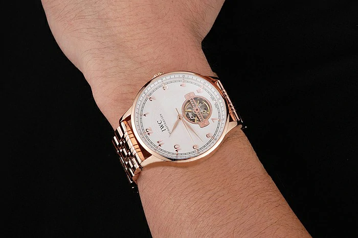 IWC Portugieser Tourbillon White Dial Rose Gold Numerals Rose Gold Case And Bracelet new122941