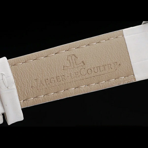 Jaeger le Coultre Reverso Squadro Lady White Leather Strap Pearl Dial new58916