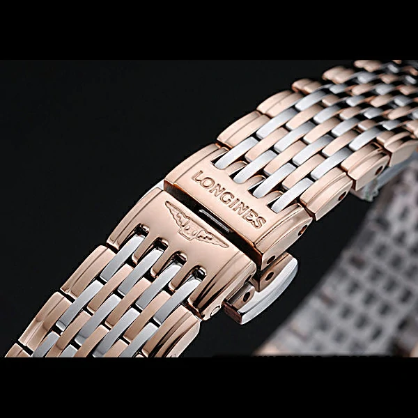 Longines La Grande Classique Rose Gold White Dial Diamond Bezel Femme new60007