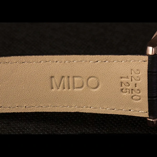 Mido Multifort Black Croco Leather Strap Black Silver Dial new59271