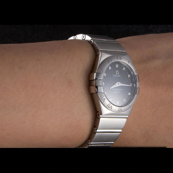 Omega Constellation Dark Grey Dial Stainless Steel Band new59537
