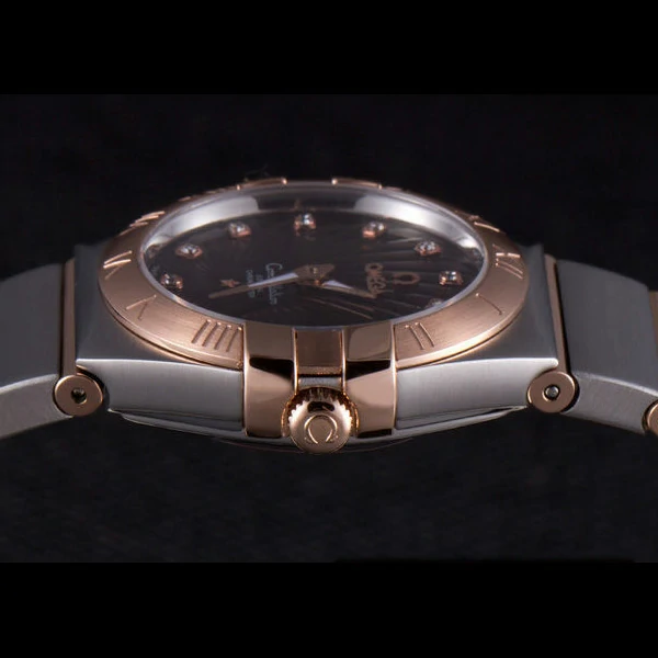 Omega Constellation Rose Gold Bezel Two Tone Band new59552