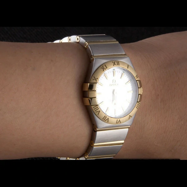 Omega Constellation White Dial Two Tone Band new59544