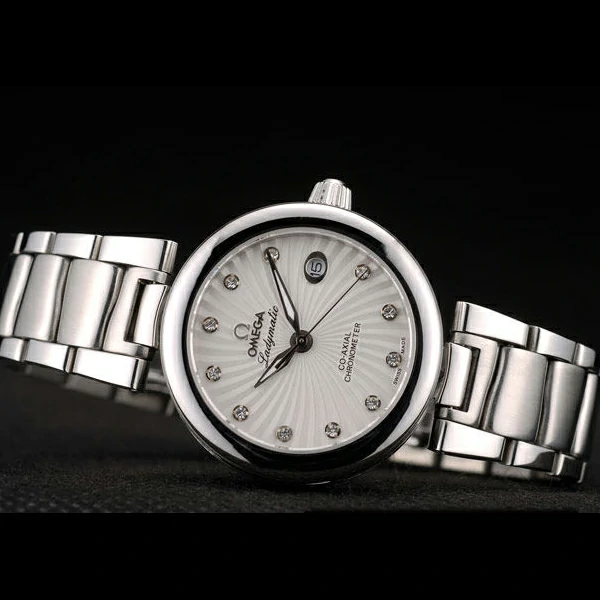 Omega DeVille Ladymatic Stainless Steel Strap White Dial new58896