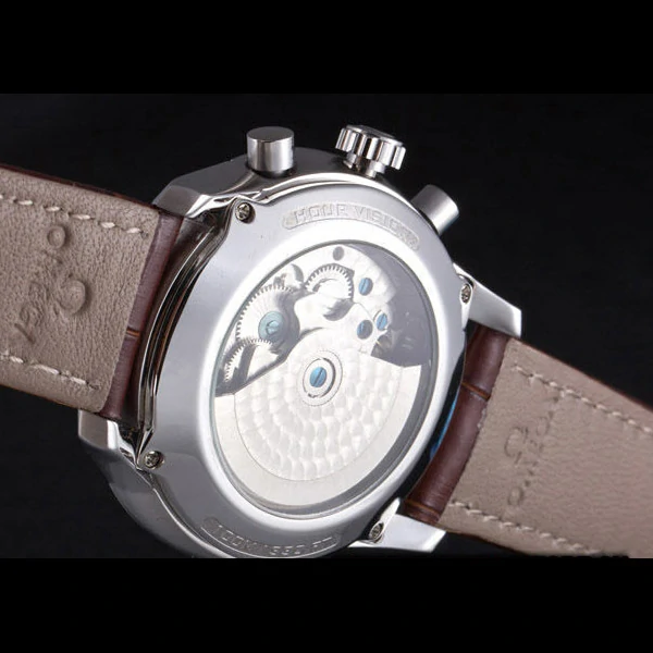 Omega DeVille Silver Bezel with Blue Dial and Brown Leather Strap new59657