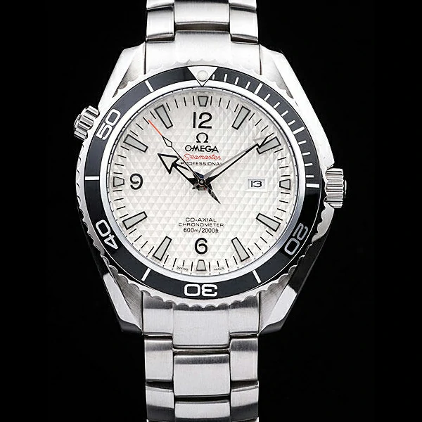 Omega Seamaster Planet Ocean Co axial Black Case White Dial new58110