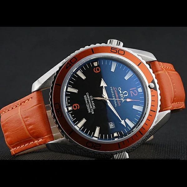 Omega Seamaster Planet Ocean Co axial Orange Case Black Dial new58107