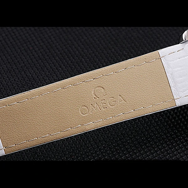 Omega Speedmaster Chronograph White Dial White Leather Bracelet new60345