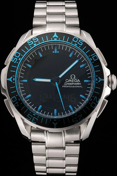 Omega Speedmaster Skywalker X 33 Black Dial Blue On Black Bezel Stainless Steel Case And Bracelet new122081