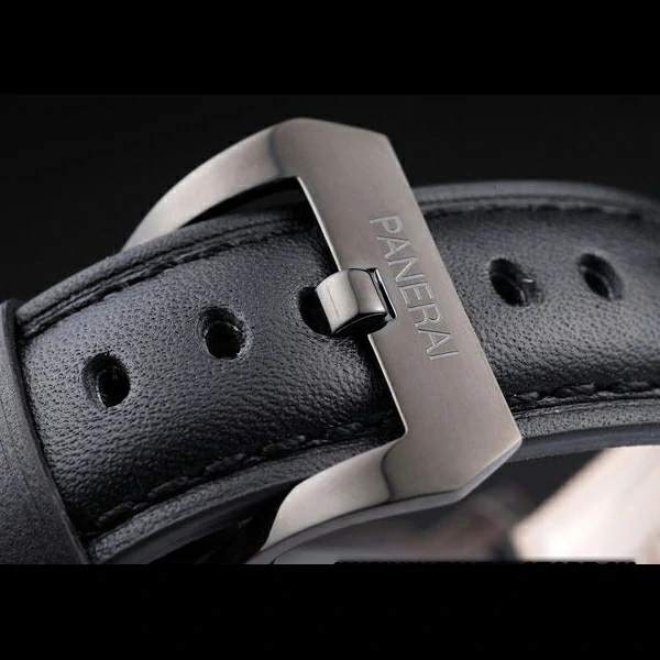 Panerai Luminor Black Ionized Stainless Steel Case Black Dial Black Leather Strap new58170