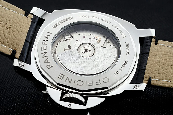 Panerai Luminor Gmt Black Dial Black Leather Bracelet new10491