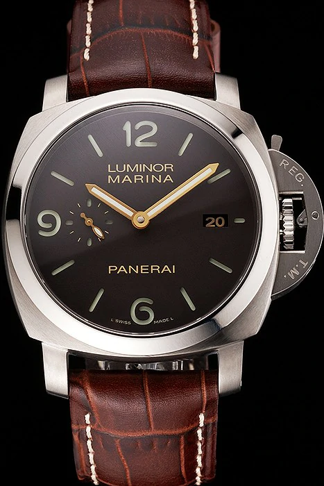 Panerai Luminor Marina 1950 3 Days Brown Dial Stainless Steel Case Brown Leather Strap new122093