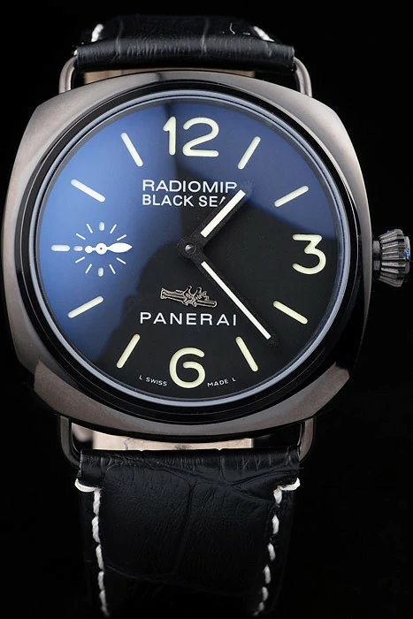 Panerai Radiomir Black Ceramic Case Black Dial Black Leather Strap new58592