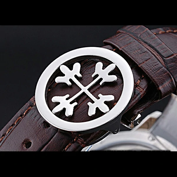 Patek Philippe Geneve Grand Complications White Dial Tourbillon Stainless Steel Bezel Brown new60053