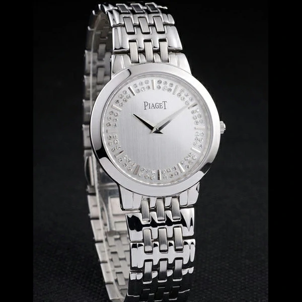 Piaget Dancer Stainless Steel Case Double Studded Minute Markers Silver Dial new58234