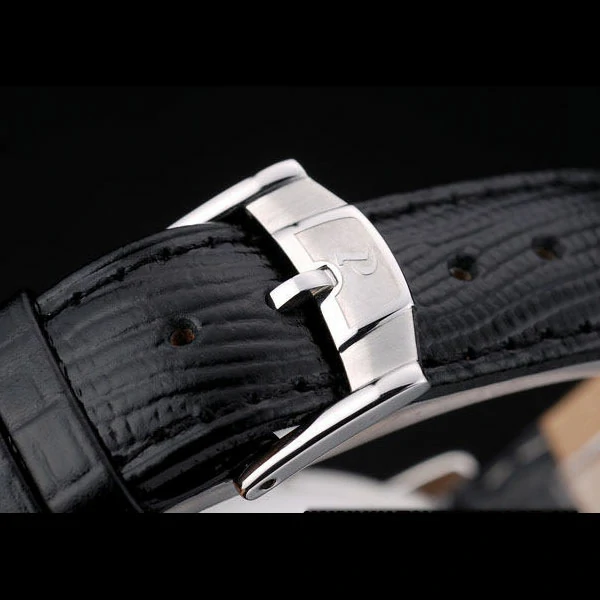 Piaget Traditional White Checkered Dial Black Leather Strap new58998