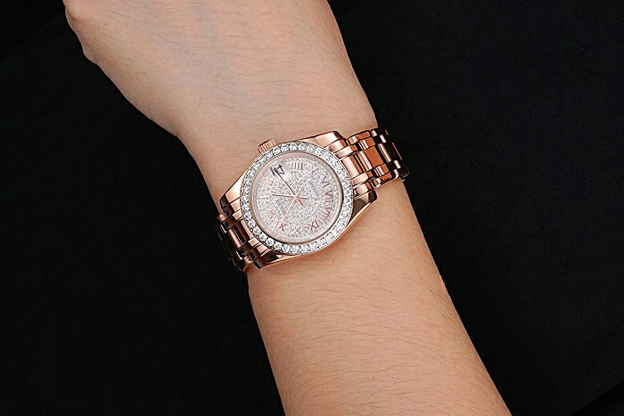 Rolex Datejust Diamond Dial And Bezel Pink Gold Case And Bracelet new120979