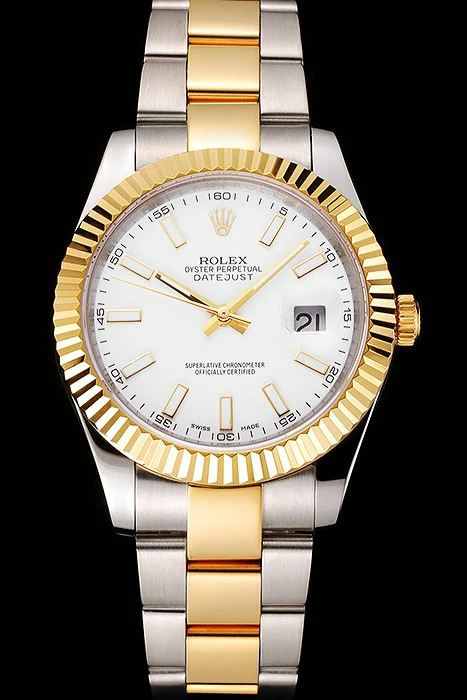 Rolex Datejust White Dial Stainless Steel Case Two Tone Gold Bracelet new122515