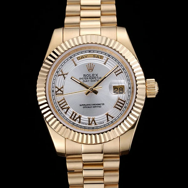 Rolex Day Date Gold Case White Dial new60164