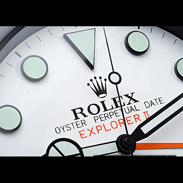 Rolex Explorer II Wall Clock Black Orange new60371