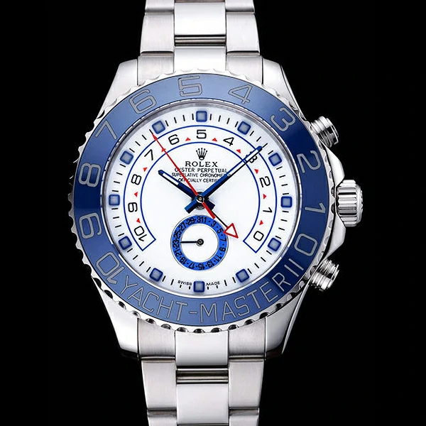 Rolex Yacht Master II White Dial Blue Bezel Stainless Steel Bracelet new60165