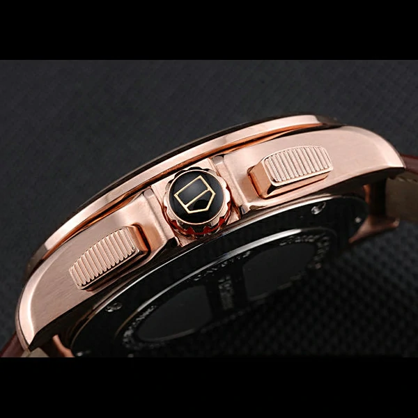 Tag Heuer Carrera Rose Gold Case White Dial Brown Leather Strap new58751