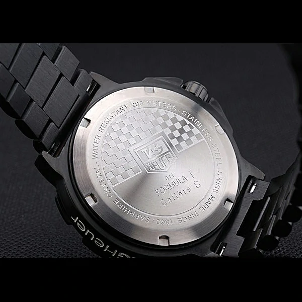 Tag Heuer Formula One Grande Date Black Dial Yellow Numerals Ion Plated Steinless Steel Bracele new60189
