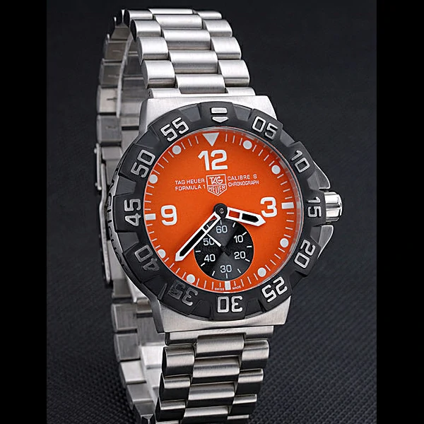 Tag Heuer Formula One Grande Date Orange Dial Stainless Steel Bracelet new60183