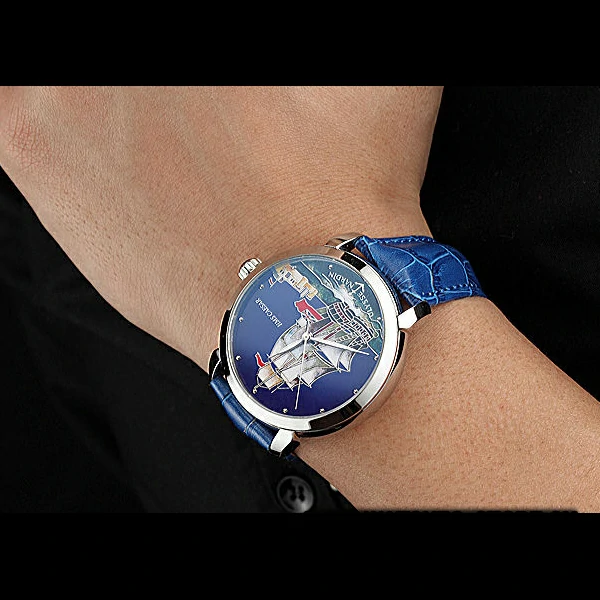 Ulysse Nardin Classico HMS Caesar Limited Edition Blue Leather Strap new60317
