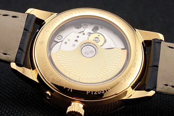 Vacheron Constantin Traditionnelle Power Reserve White Dial Gold Case Black Leather Strap new122012